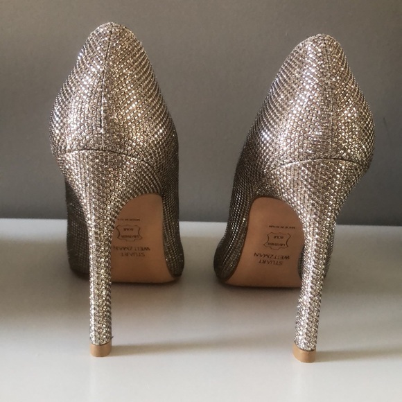 Stuart Weitzman Nouveaub 641 Platinum Noir, size 4.5 M, new in box with bag. - Picture 3 of 16